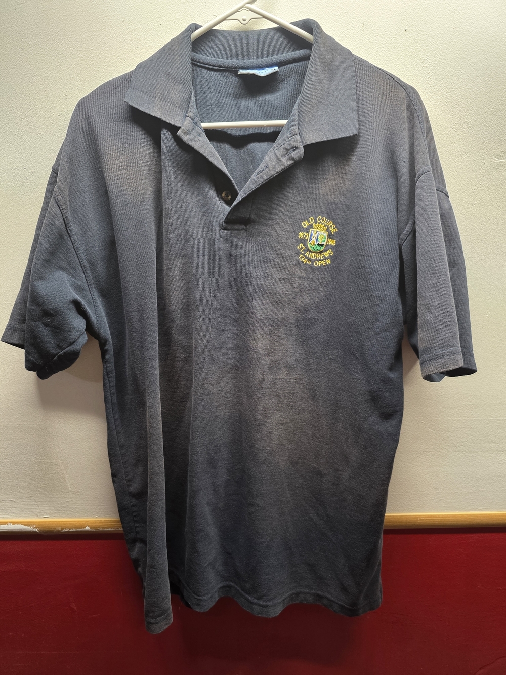 Men's Navy Polo Shirt with Embroidered Crest